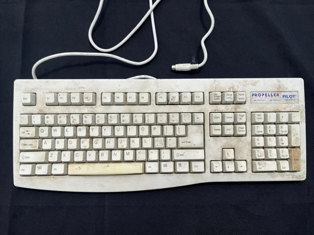 Vintage KTC PRO PILOT K280W Mechanical Terminal Keyboard POS Kiosk Retro Comp